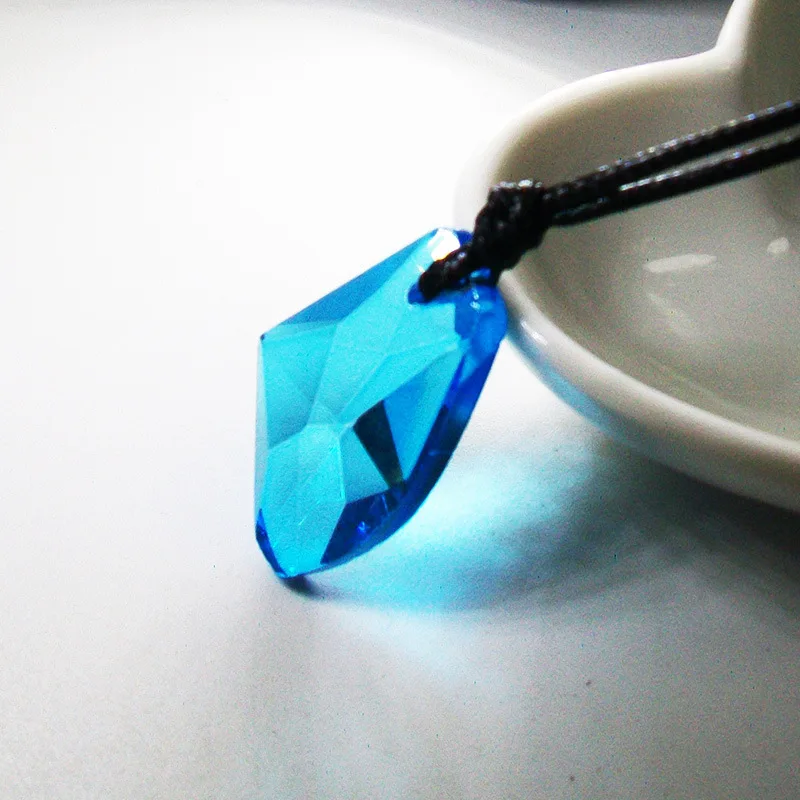 Classic Tv H2o Necklace Resin Moonstone Pendant Just Add Water Blue Stone Mako Mermaid Jewelry Film Gift