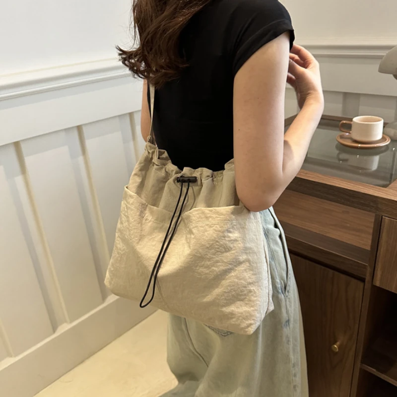 Leisure Big Bag Women 2024 New Fashion Cloth Bag Shoulder Bag Large Capacity Tote Bags Class Commuter Messenger Bags for Girls