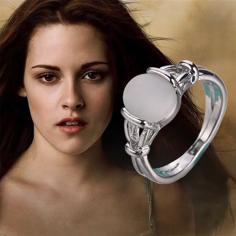Ring Bella Opals Silver Plated Fashion Hot New Simple Classic Movie Film Jewelry For Women Lady Wholesale