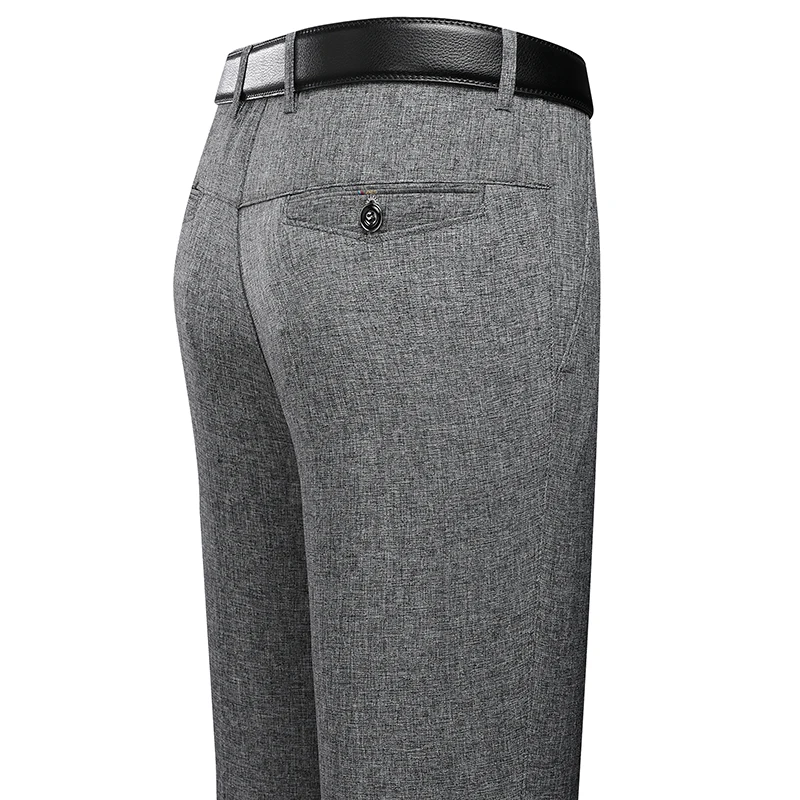 29-40 Linen Pants Men's Summer Thin Casual Pants Loose Middle-aged and Elderly Men's Pants Dad Long Pants
