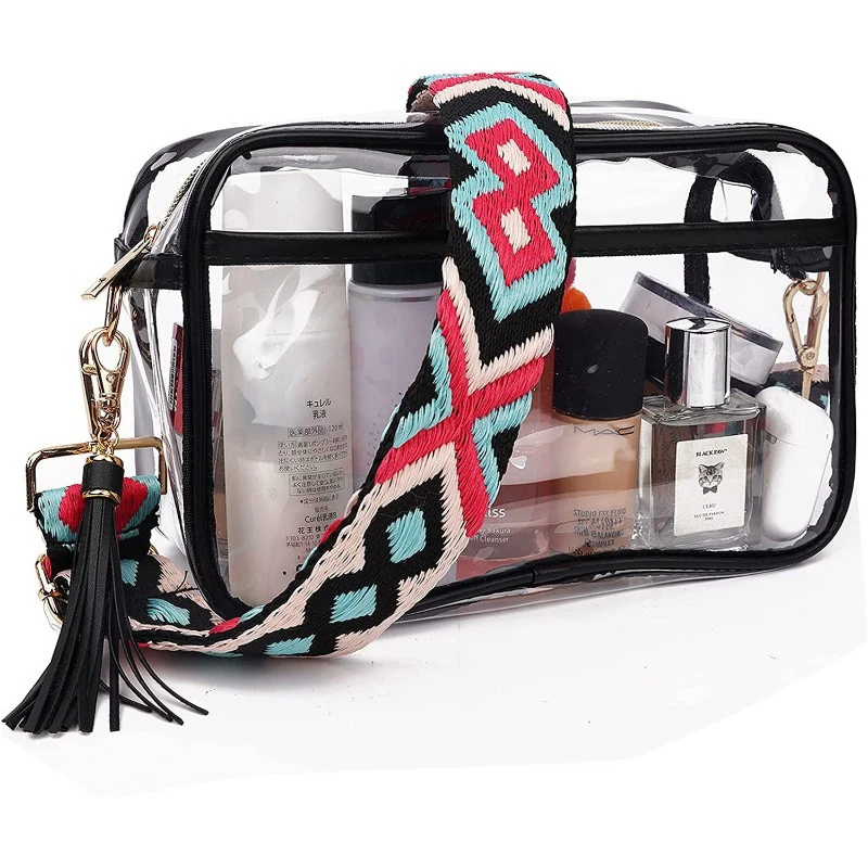 Summer INS Korean Beach Bag Transparent PVC Waterproof Travel Large Capacity Crossbody Bag Swimming Bag Storage Woman's Bag